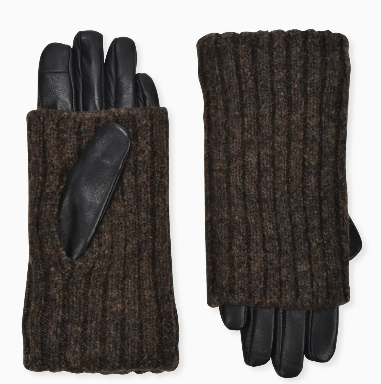 Touch Tech Wood Smoke Overlay Women's Gloves by Amato New York