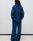 Tencel Woman Shirt in Blue Denim by The New Society