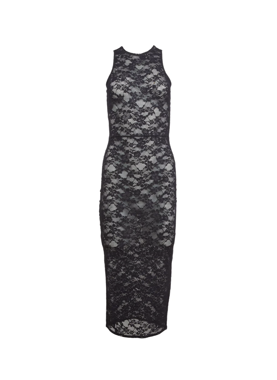 Le Stretch Lace Racer Tank Dress by Fleur Du Mal