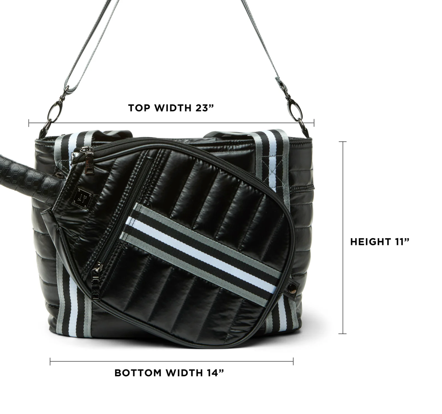 Ace of the Court Pickleball Bag in Pearl Black by Think Royln