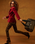 Voyager Travel Bag in Shiny Olive by Think Royln