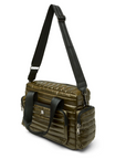 Voyager Travel Bag in Shiny Olive by Think Royln