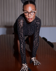 Flocked Leopard Bodysuit by Fleur Du Mal