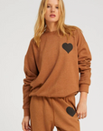 Heart Sweatshirt in Ginger by SPRWMN