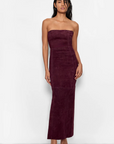 Venus Stretch Suede Dress in Port Wine by AS by DF