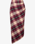 Asymmetrical Skirt in Plaid by Smythe