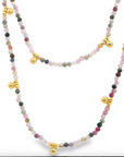Long Gemstone Necklace by Leela Grace
