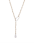 Carina Adjustable Suede and Freshwater Pearl Baroque Necklace