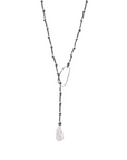 Carina Adjustable Suede and Freshwater Pearl Baroque Necklace