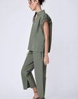 Jodie Gather Cap Sleeve in Cactus by Kal Rieman
