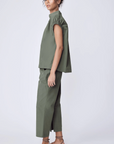 Jodie Gather Cap Sleeve in Cactus by Kal Rieman