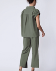 Jodie Gather Cap Sleeve in Cactus by Kal Rieman