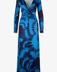 Waist Knot Dress in Navy Graphic by Smythe