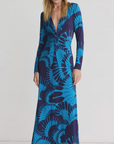 Waist Knot Dress in Navy Graphic by Smythe