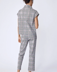 Lena Zip Vest in Sunset Plaid by Kal Rieman