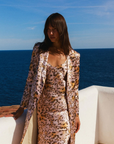 Emma Slip Dress in Blush Leopard by Catherine Gee