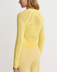 Crochet Cardigan in Lemon By Smythe