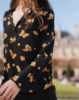 Daria French Cuff Silk Blouse in Gold Monarch by Catherine Gee