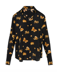 Daria French Cuff Silk Blouse in Gold Monarch by Catherine Gee
