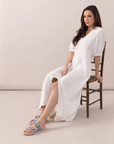 Clay Sandal in Sand Suede Sky Blue by Laidback London