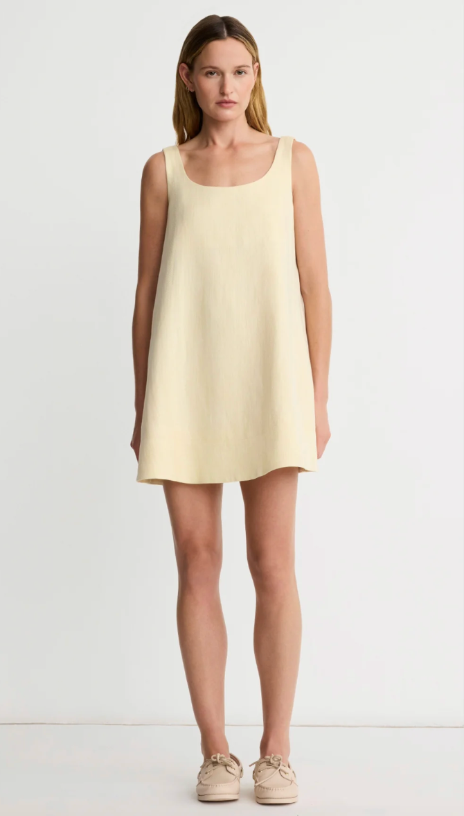 mini shift dress sleeveless Mini Shift Dress in Butter by Smythe – Haven