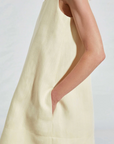 Mini Shift Dress in Butter by Smythe