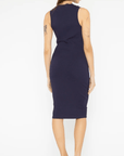 Navy Rib Tank Midi Dress by Ripley Rader