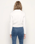 Cult Recycled Leather Jacket in White by AS by DF