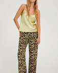 Green Leopard Silk Kauai Pants by SPRWMN