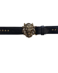Black Studded Lion Belt by Kim White