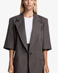 Short Sleeve Oversized Blazer in Mink by Smythe