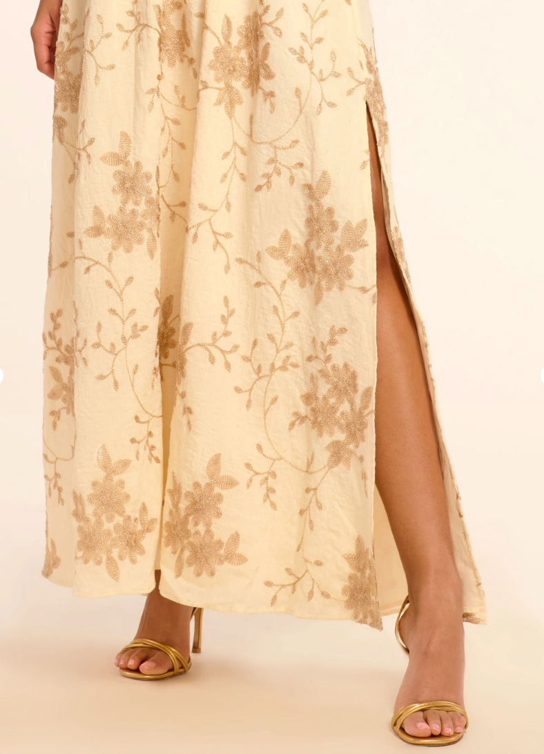 Imelda Metallic Embroidered Maxi Dress by Ramy Brook – Haven