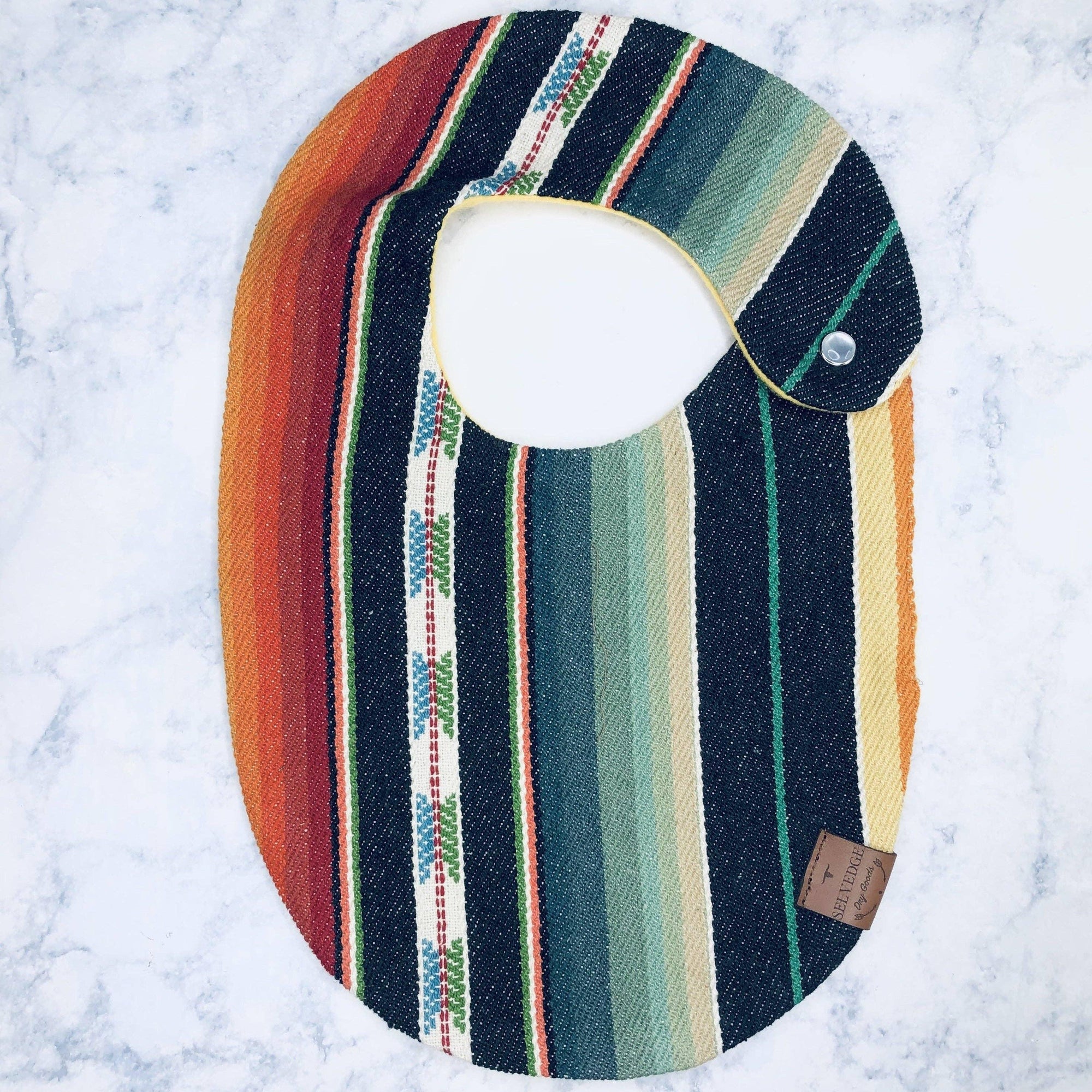 Serape Bib & Pacifier Set  - Black