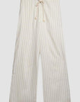 Brynn Tie Front Pant in Black and White Stripe By Not Monday