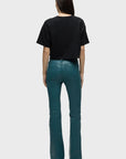 Barbara High Rise Coated Bootcut Denim Jean in Deep Teal by Hudson