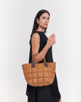 Small Power Tote by Vee Collective in Cognac
