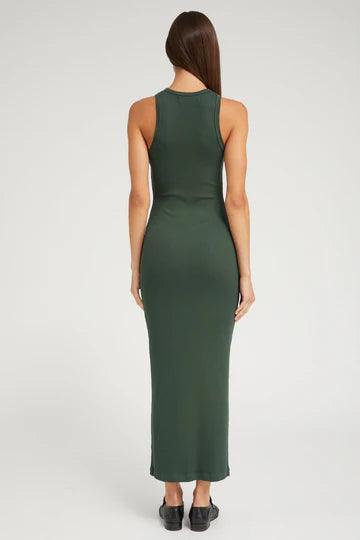Rib Racer Maxi Dress in Ivy by SPRWMN