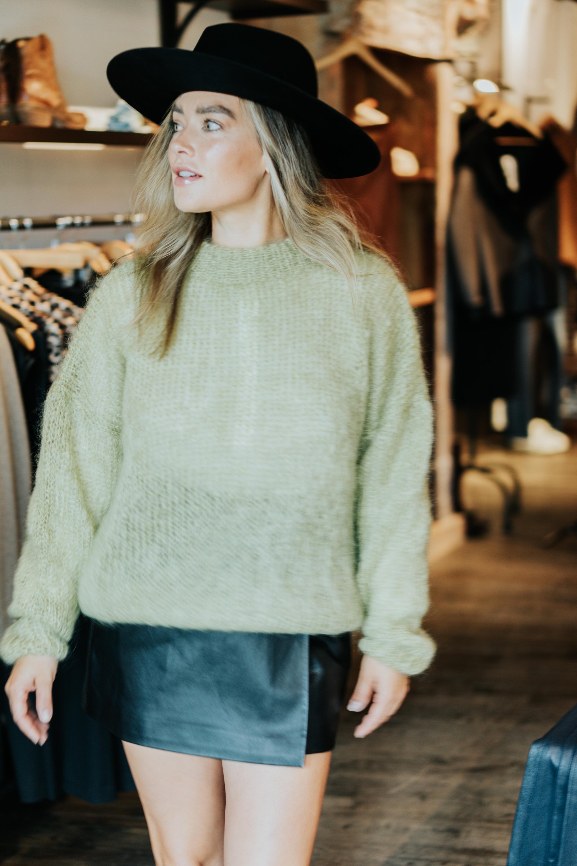 Beck Wool Fedora in Black by Janessa Leone