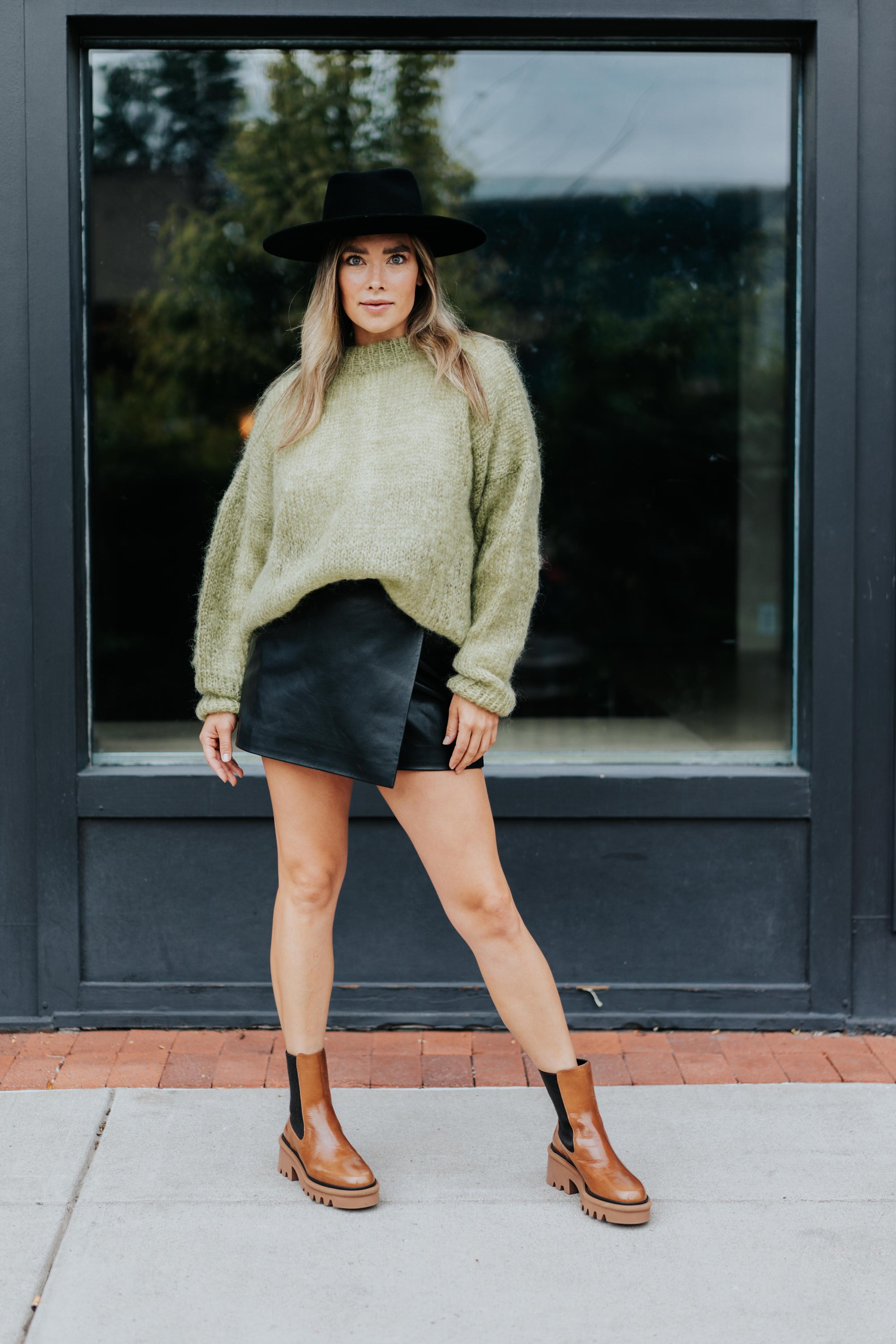 Mohair Relaxed Fit Pullover in Muddy Green by Maiami
