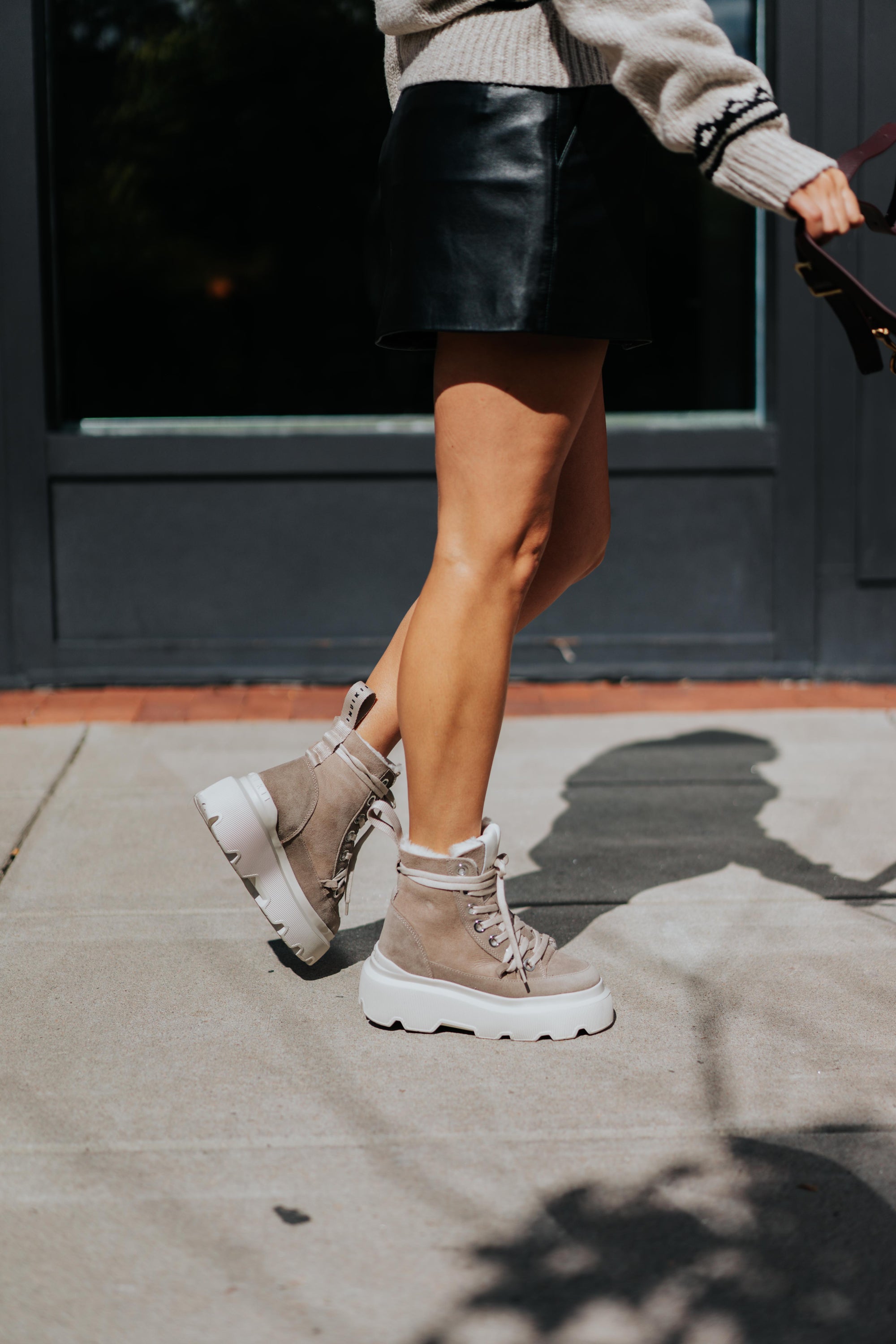 Matilda Shearling in Light Beige by Inuikii