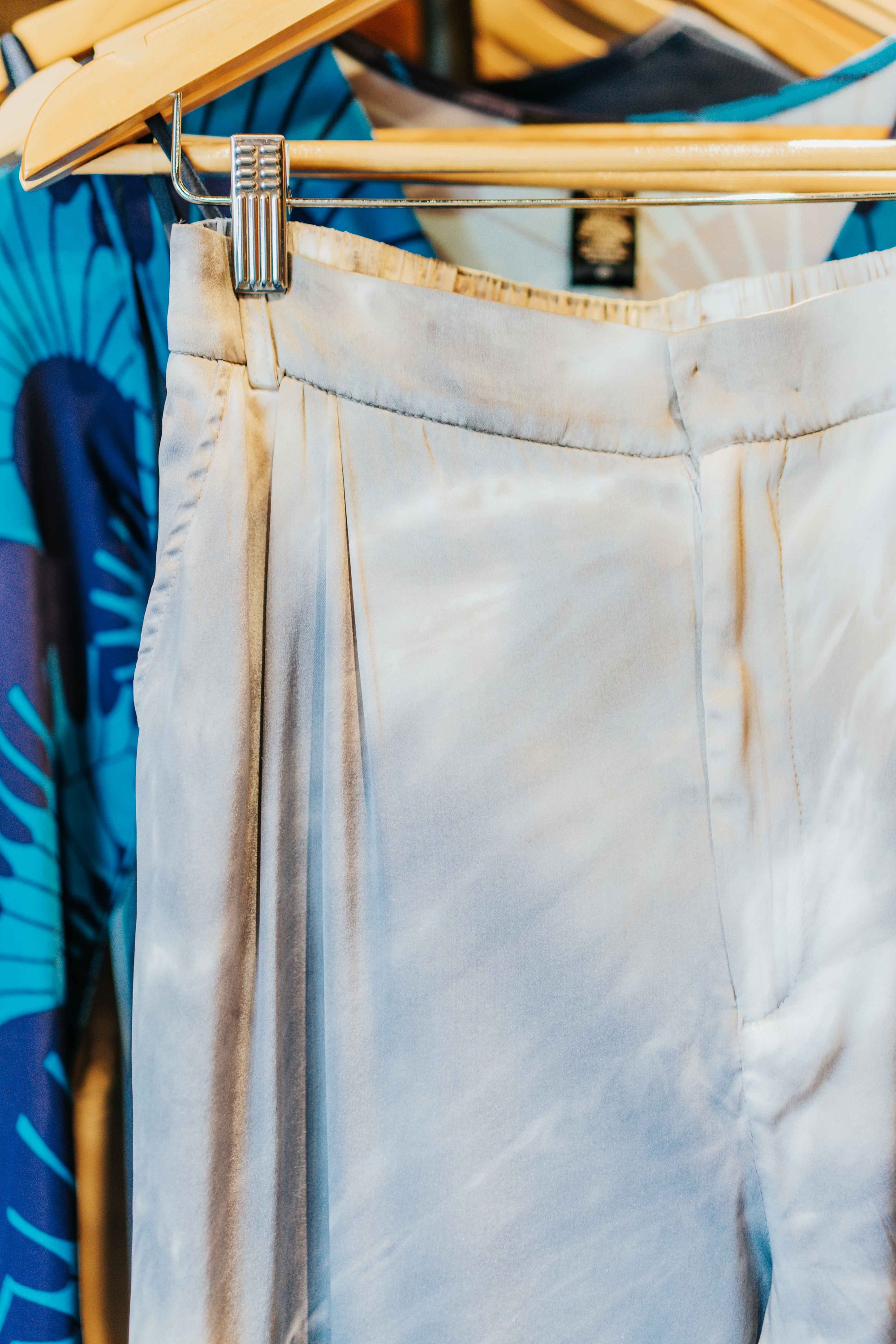 High Waisted Pleated Pant in Sand by Michelle Jonas