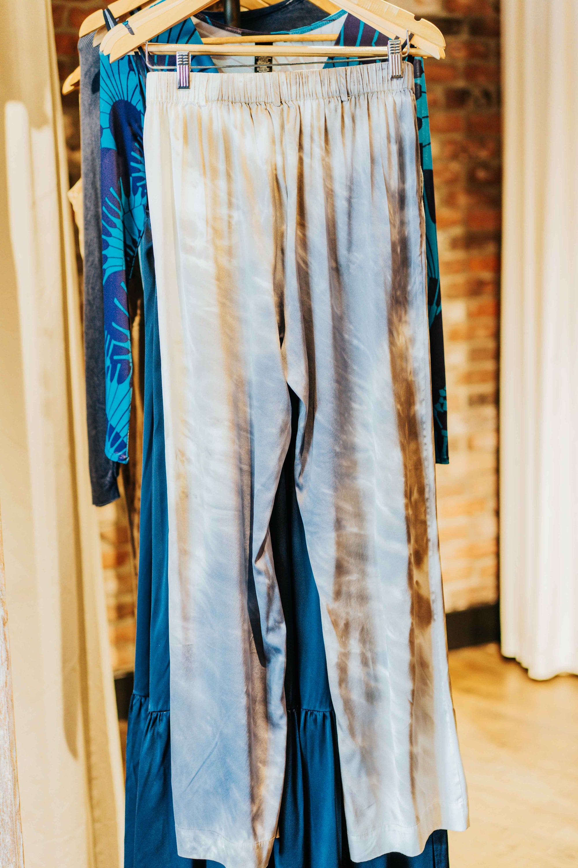 High Waisted Pleated Pant in Sand by Michelle Jonas