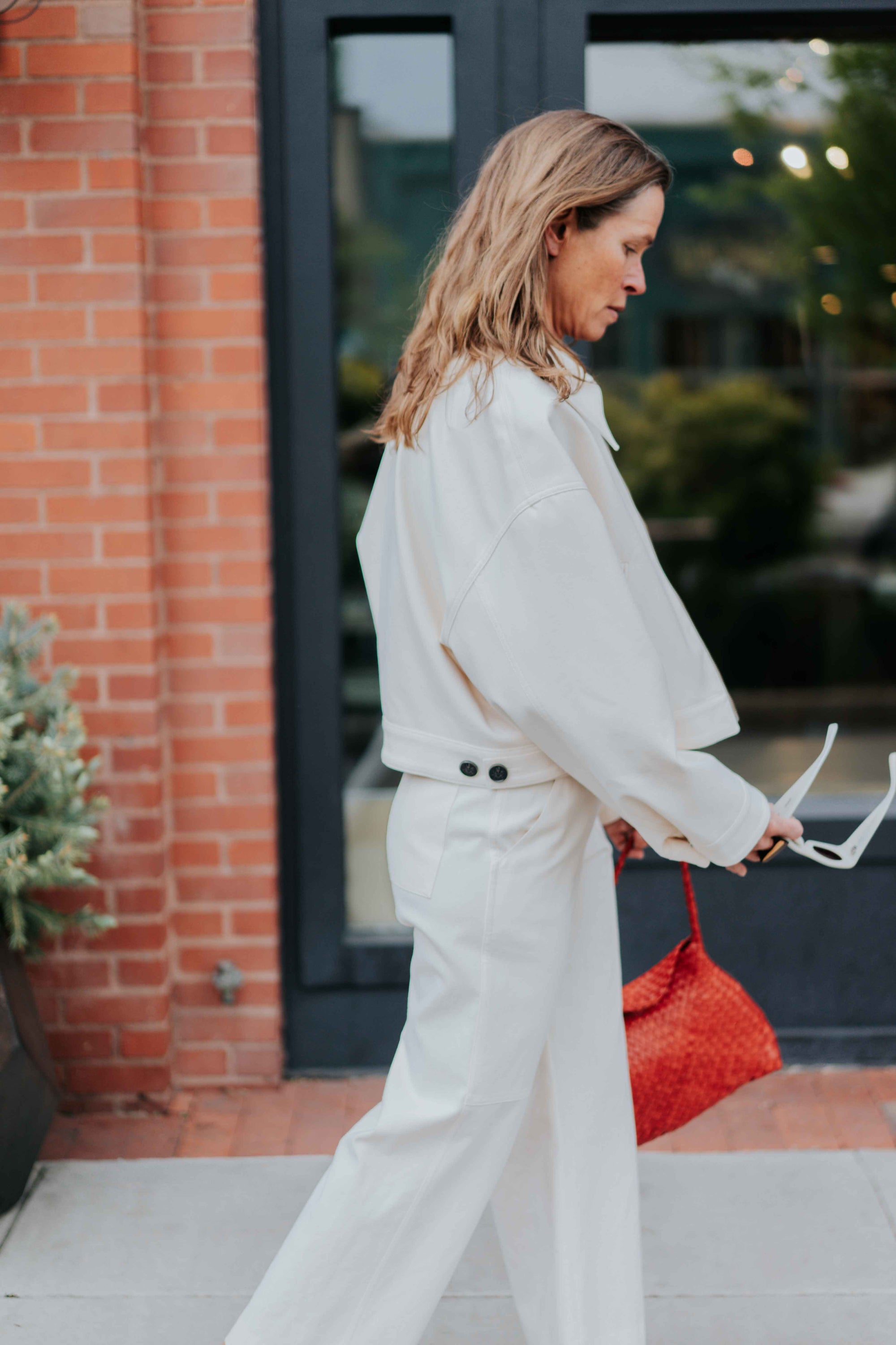 Crop Zip Jacket in Ecru by Smythe