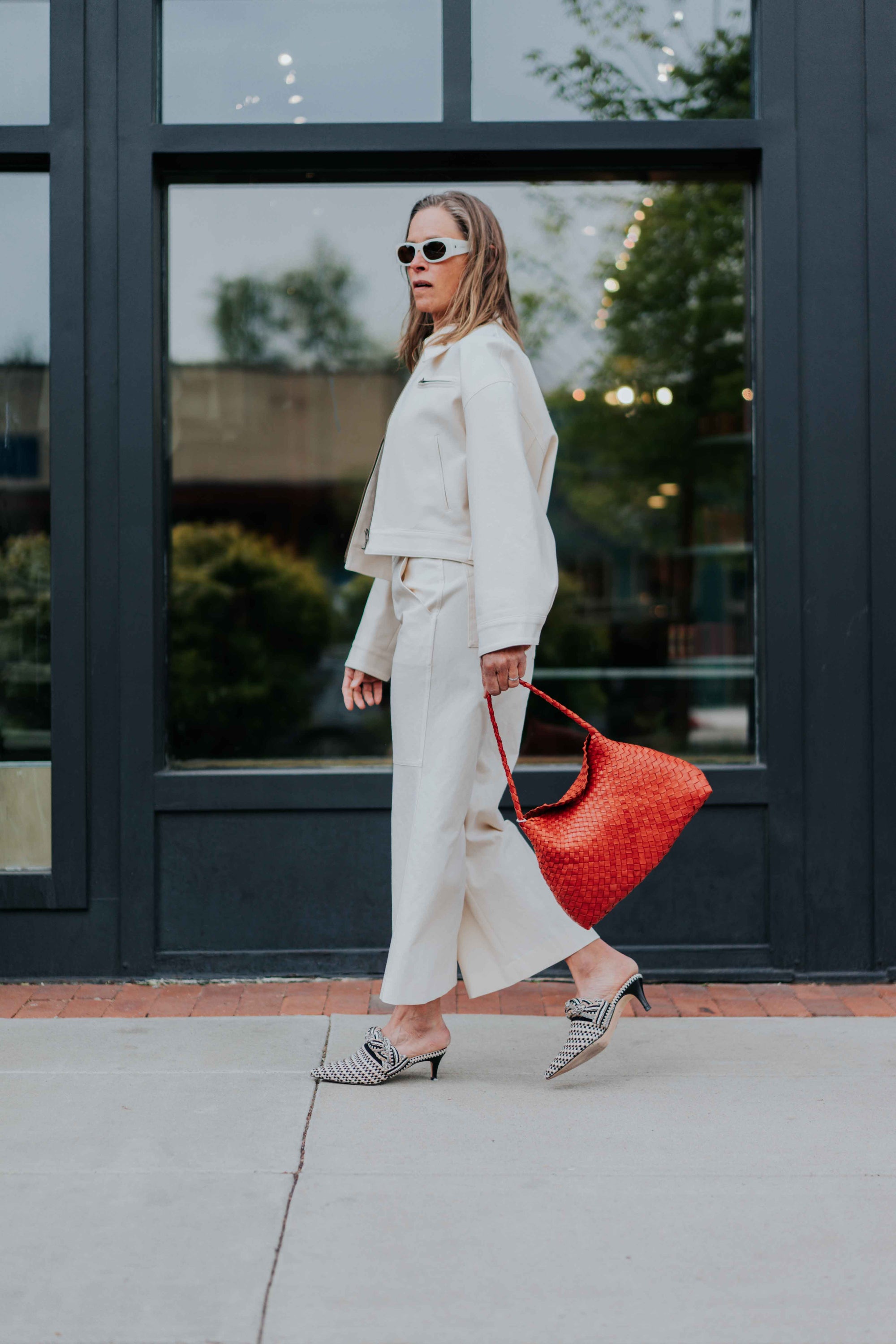 Crop Zip Jacket in Ecru by Smythe