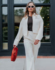 Crop Zip Jacket in Ecru by Smythe