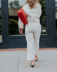 Crop Zip Jacket in Ecru by Smythe