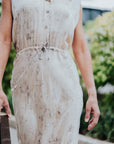 Sleeveless Maxi Dress in Brown/Khaki Snake by Michelle Jonas