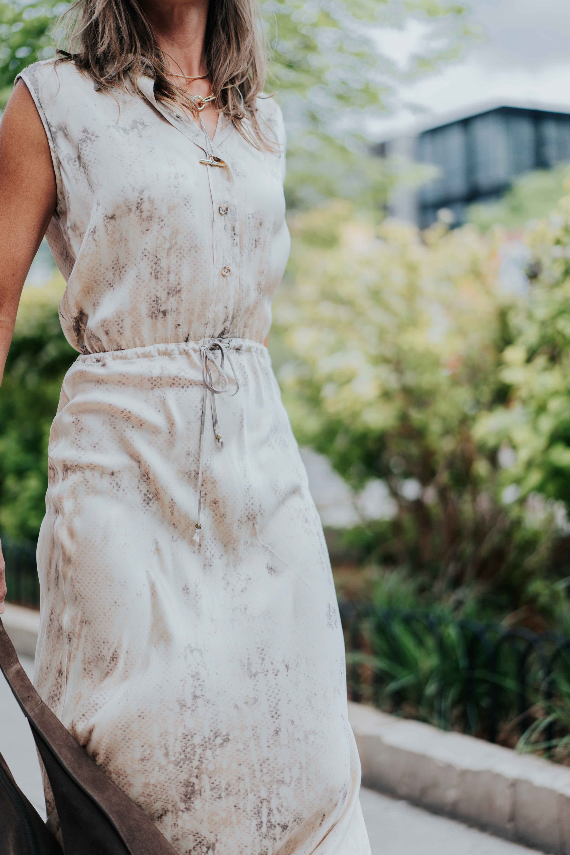 brown sleeveless maxi dress Coco Brown Long Dress - Women's Sleeveless A-Line Lyocell Dress