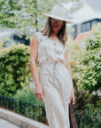 Sleeveless Maxi Dress in Brown/Khaki Snake by Michelle Jonas