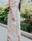 Sleeveless Maxi Dress in Brown/Khaki Snake by Michelle Jonas